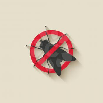 fly warning sign - vector illustration. eps 10
