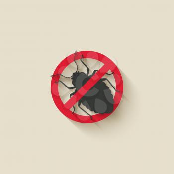 bug warning sign - vector illustration. eps 10