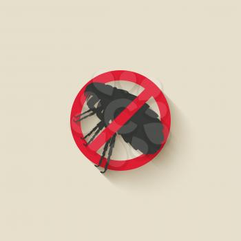 flea warning sign - vector illustration. eps 10