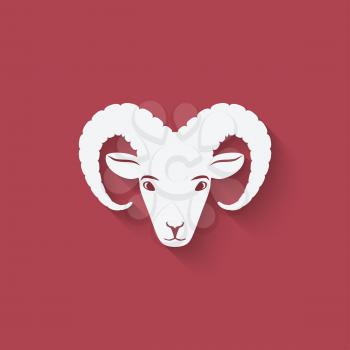 sheep head symbol - vector illustration. eps 10