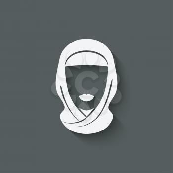 Arabic woman avatar - vector illustration. eps 10