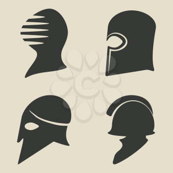 helmet icon set - vector illustration. eps 8