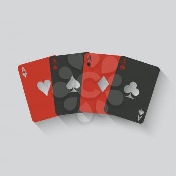 aces card set - vector illustration. eps 10