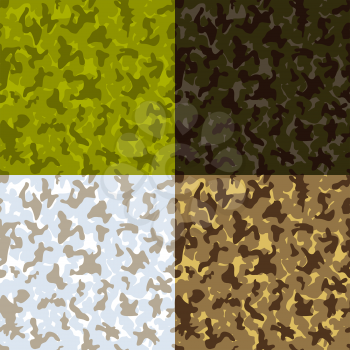 Camouflage seamless pattern - vector illustration. eps 8