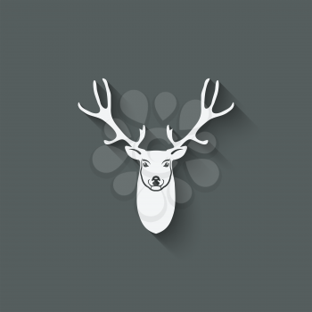 deer head design element - vector illustration. eps 10