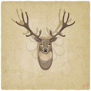 deer old background - vector illustration. eps 10