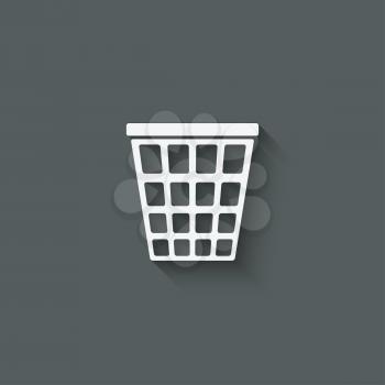 empty trash basket design element - vector illustration. eps 10