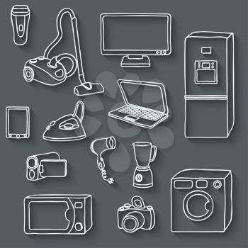 electronics icons set - vector illustration. eps 10