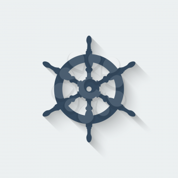 steering wheel design element - vector illustration. eps 10