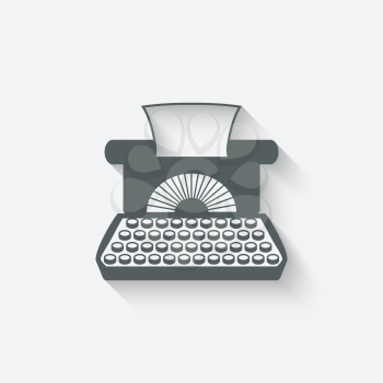 retro typewriter design element - vector illustration. eps 10
