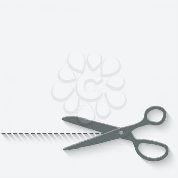 scissors cut lines - vector illustration. eps 10