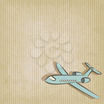 retro background with plane - vector illustration. eps 10