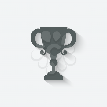 trophy cup icon - vector illustration. eps 10