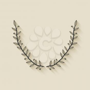 laurel award wreath - vector illustration. eps 10
