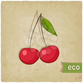 fruit eco old background - vector illustration. eps 10