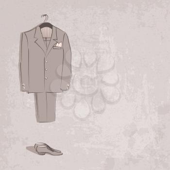 sketch groom suit - vector illustration. eps 10