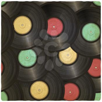 vinyl record old background - vector illustration. eps 10