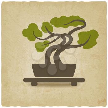 bonsai old background - vector illustration. eps 10