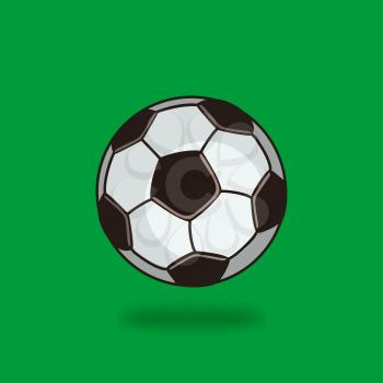 soccer ball on green background - vector illustration. eps 10