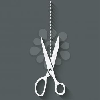 scissors cut symbol - vector illustration. eps 10