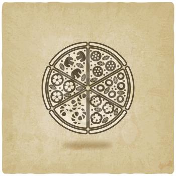 pizza old background - vector illustration. eps 10