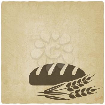 bread bakery symbol old background - vector illustration. eps 10