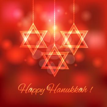 Happy Hanukkah blurred background - vector illustration. eps 10