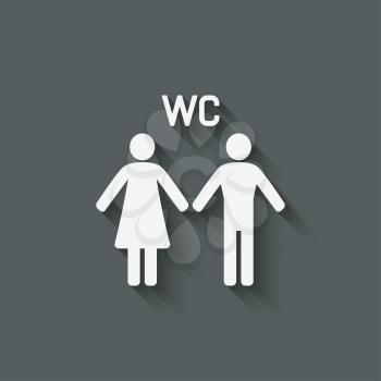 WC male and female symbol - vector illustration. eps 10