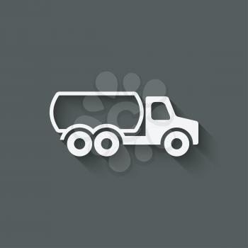 fuel truck symbol - vector illustration. eps 10