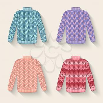 cute sweater set - vector illustration. eps 10