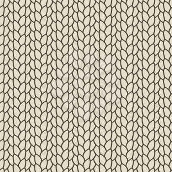 knitted seamless pattern - vector illustration. eps 8