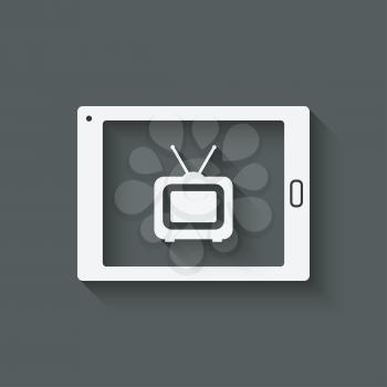 online tv symbol - vector illustration. eps 10