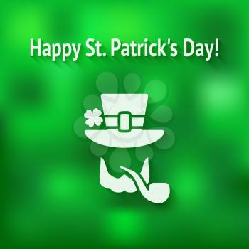 St. Patricks Day card with leprechaun - vector illustration. eps 10