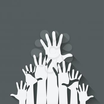 hands up symbol - vector illustration. eps 10