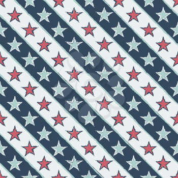 vintage seamless pattern with stars - vector illustration. eps 8