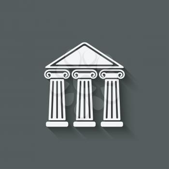 building with columns - vector illustration. eps 10