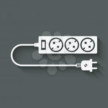 extension cord symbol - vector illustration. eps 10