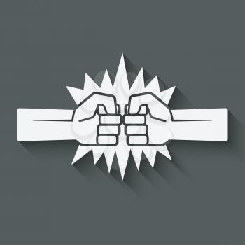 punch fists fight symbol - vector illustration. eps 10