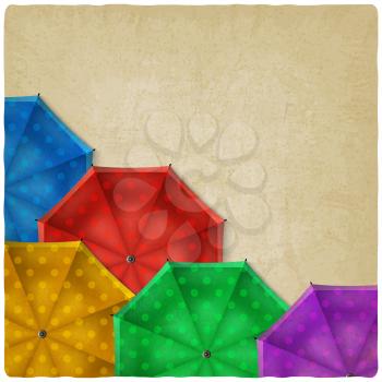colored umbrellas background - vector illustration. eps 10
