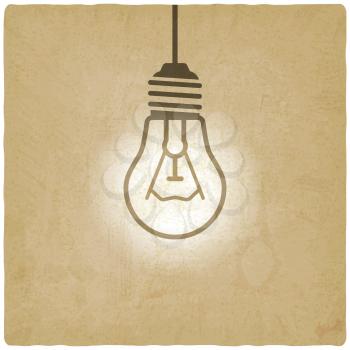 light bulb concept vintage background - vector illustration. eps 10