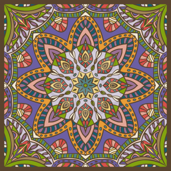 hand-drawn colored bandana - vector illustration. eps 8