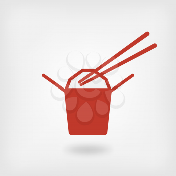 Chinese food box logo. vector illustration - eps 10