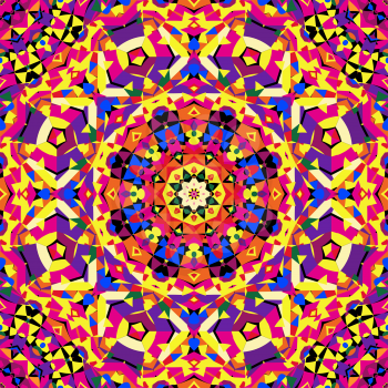bright circular kaleidoscope pattern. vector illustration - eps 8