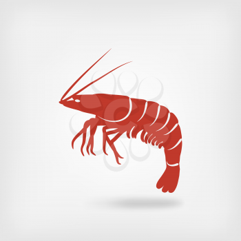 shrimp seafood logo. vector illustration - eps 10