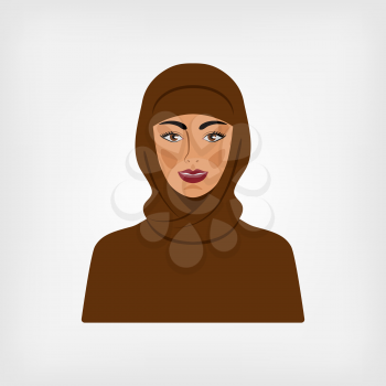 Arab woman in traditional clothes. vector illustration - eps 8