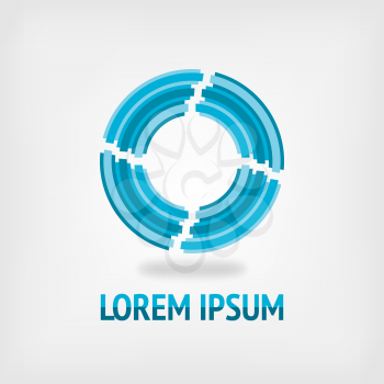 blue circle logo design template. vector illustration - eps 10