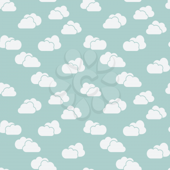 clouds seamless background. vector illustration - eps 8