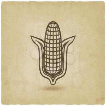 corn symbol old background - vector illustration. eps 10
