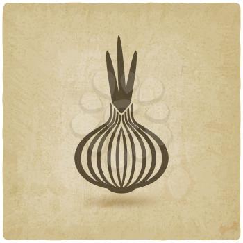 onion old background. vector illustration - eps 10