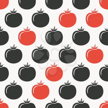 tomatoes seamless pattern. vector illustration - eps 8